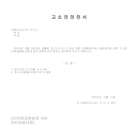 고소장정정서 고소장정정서
